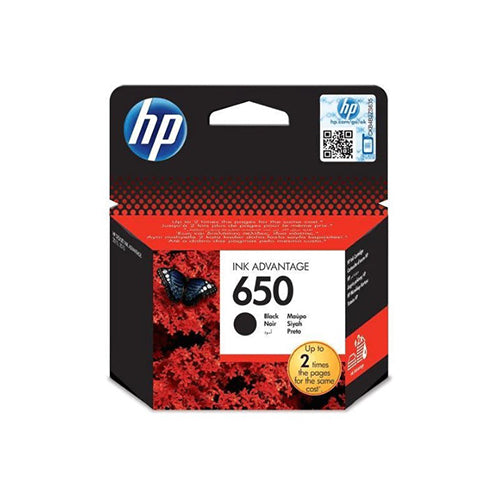 HP 650 Black Printer Ink Cartridge Original CZ101AK Single-pack