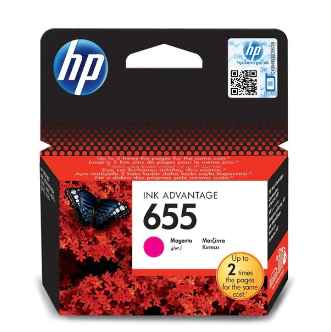 HP 655 Magenta Original Ink Advantage Cartridge - CZ111AE