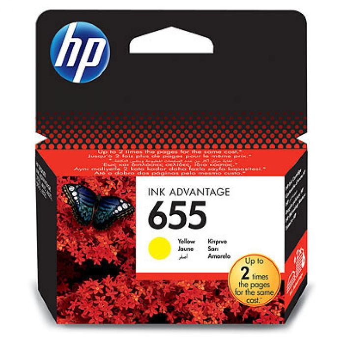 HP 655 YELLOW ~600pp INK ADVANTAGE