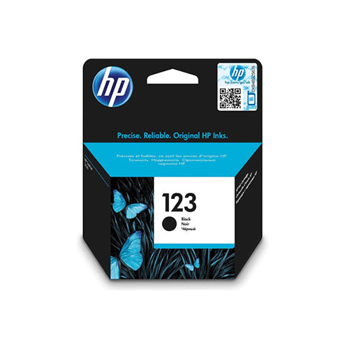 HP 123 Black Printer Ink Cartridge Original F6V17AE Single-pack