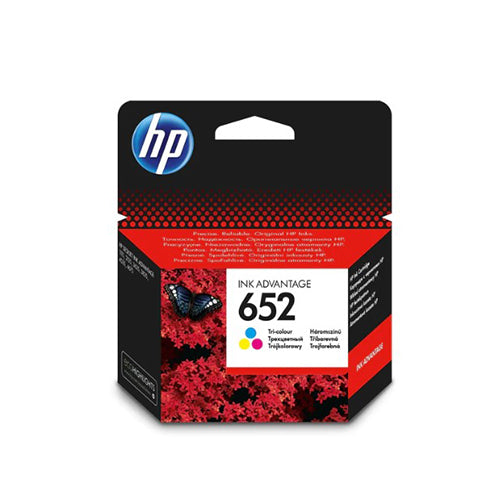 HP 652 Ink Advantage Tri-Colour Printer Cartridge Original F6V24AE Single-pack